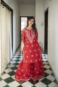 Chanderi Silk and Lucknowi Chikankari | Lucknowi Chikankari Kurti Online |Festive Wear | Lucknowi Chikankari Saree | Best Luckowi Chikankari