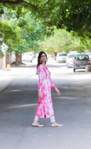 Pink tie dye chikankari Satin kurta | Handwork chikankari | Indian wear | Festive | Ethnic wear | lucknowi | Pure Satin Kurta | Crocheted buttons | Handmade