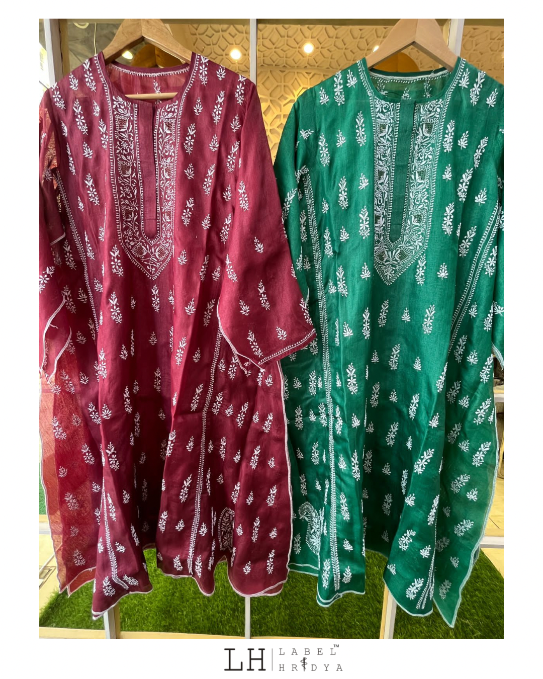 MIRZAYA Chikankari Pure Silk kurta