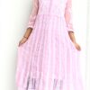 Lucknowi Chikankari Georgette Koti Anarkali